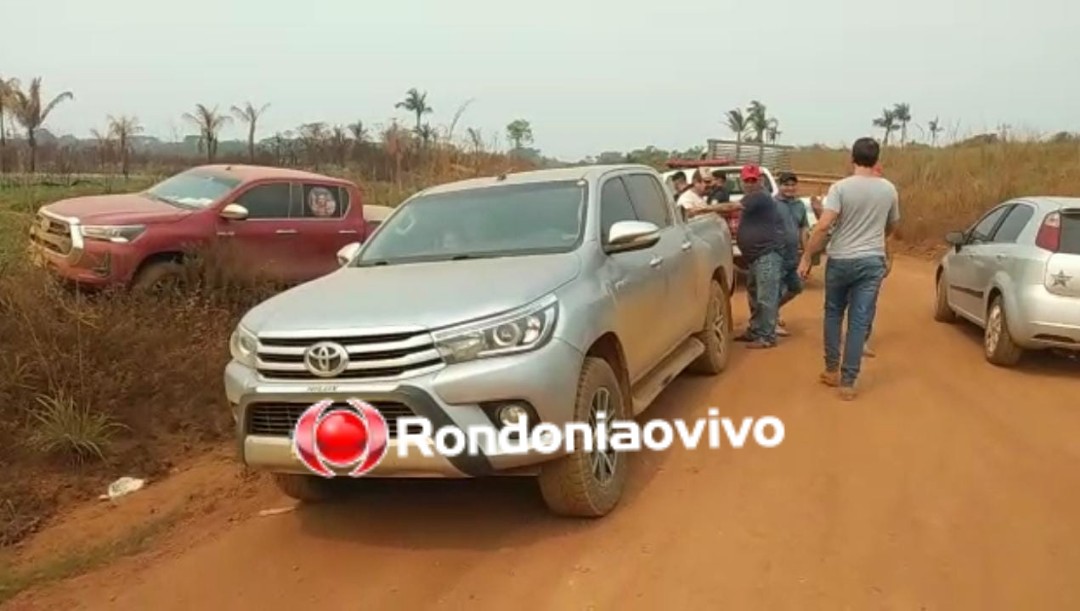 CONFRONTO: Assaltantes fortemente armados trocam tiros com a PM após roubo de Hilux 