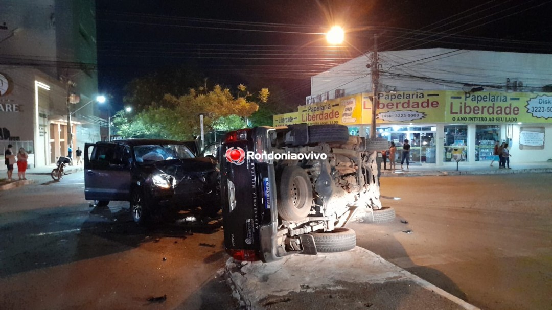 MOTORISTA FUGIU: Caminhonete do Poder Judiciário capota e deixa policiais feridos 