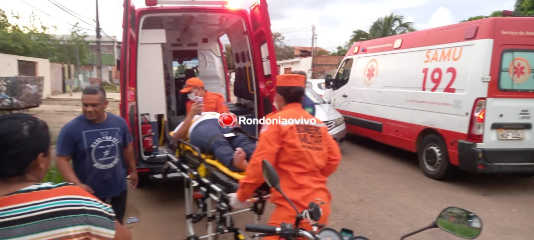 INVADIU: Casal em moto fica lesionado após motorista de carro causar acidente 