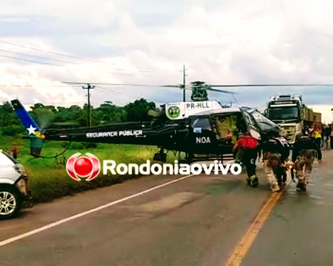 NO HELICÓPTERO: Vídeo mostra momento de socorro a idoso em estado grave após acidente na BR-364