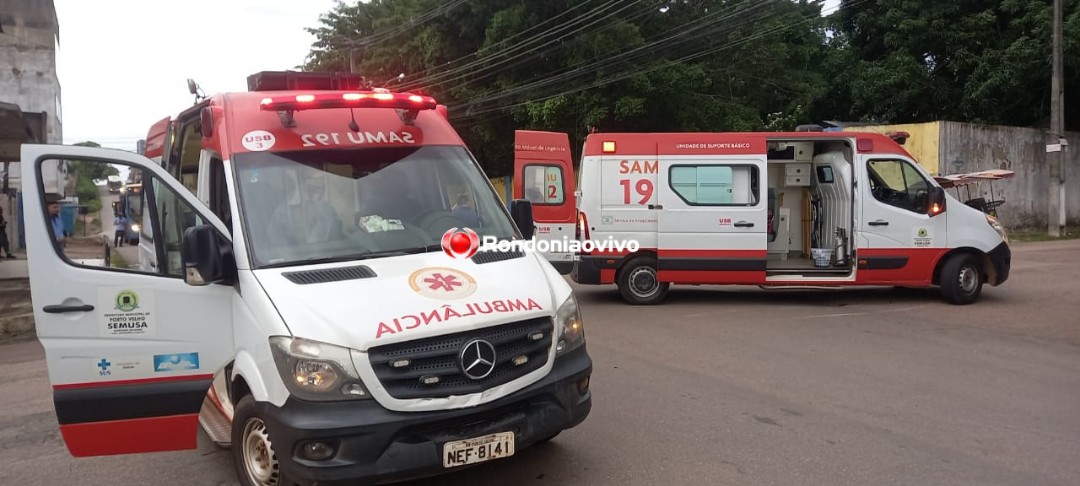 GRAVE: Acidente entre três motos e carro deixa feridos no Centro 