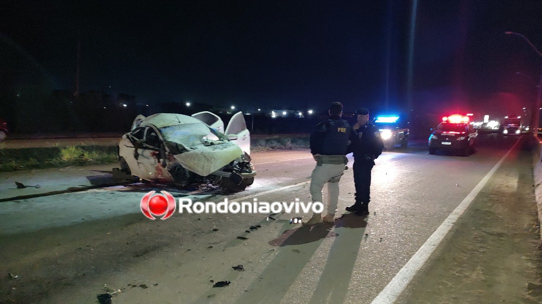 FIM DA LINHA: Bandido morre após roubar veículo e na fuga causar grave acidente na BR-364