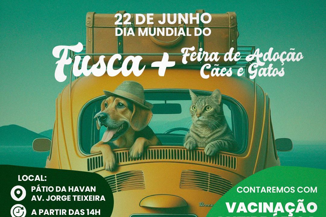 FEIRA DE ADOÇÃO PET: Fuscas atropelam raiva na próxima semana