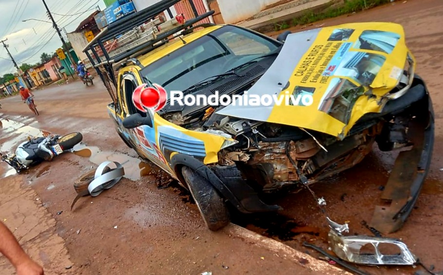 AVANÇOU: Piloto de moto de alta cilindrada fica em estado grave após bater em carro