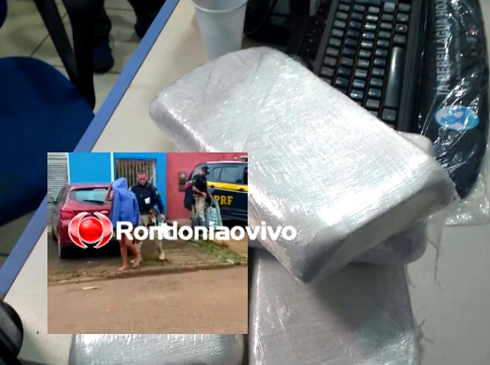 MULA DO TRÁFICO: Passageira é presa com quatro quilos de cocaína em ônibus na BR-364