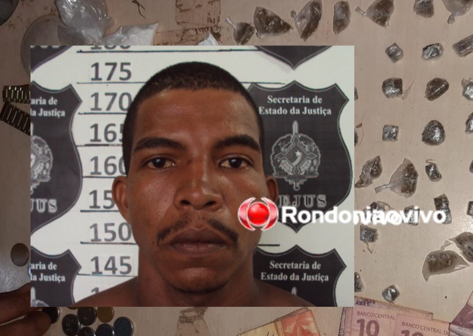 TRAFICANDO: Homem fica nervoso ao ver a PM e acaba preso tentando se esconder