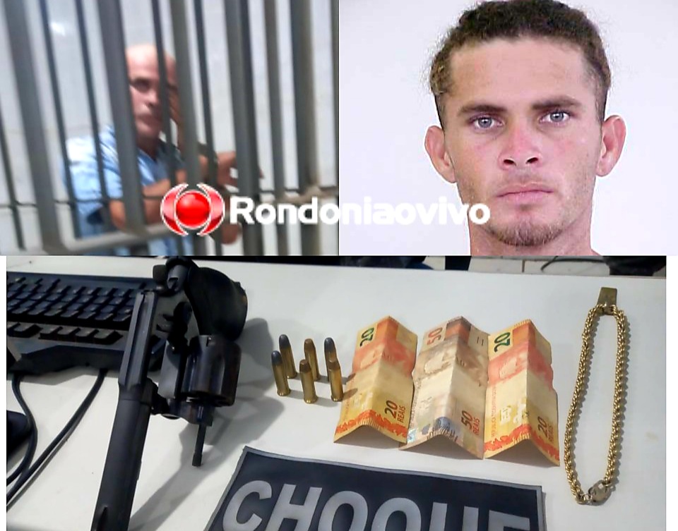 SORTUDO: Flagrado armado, homem diz que achou revólver perdido na rua