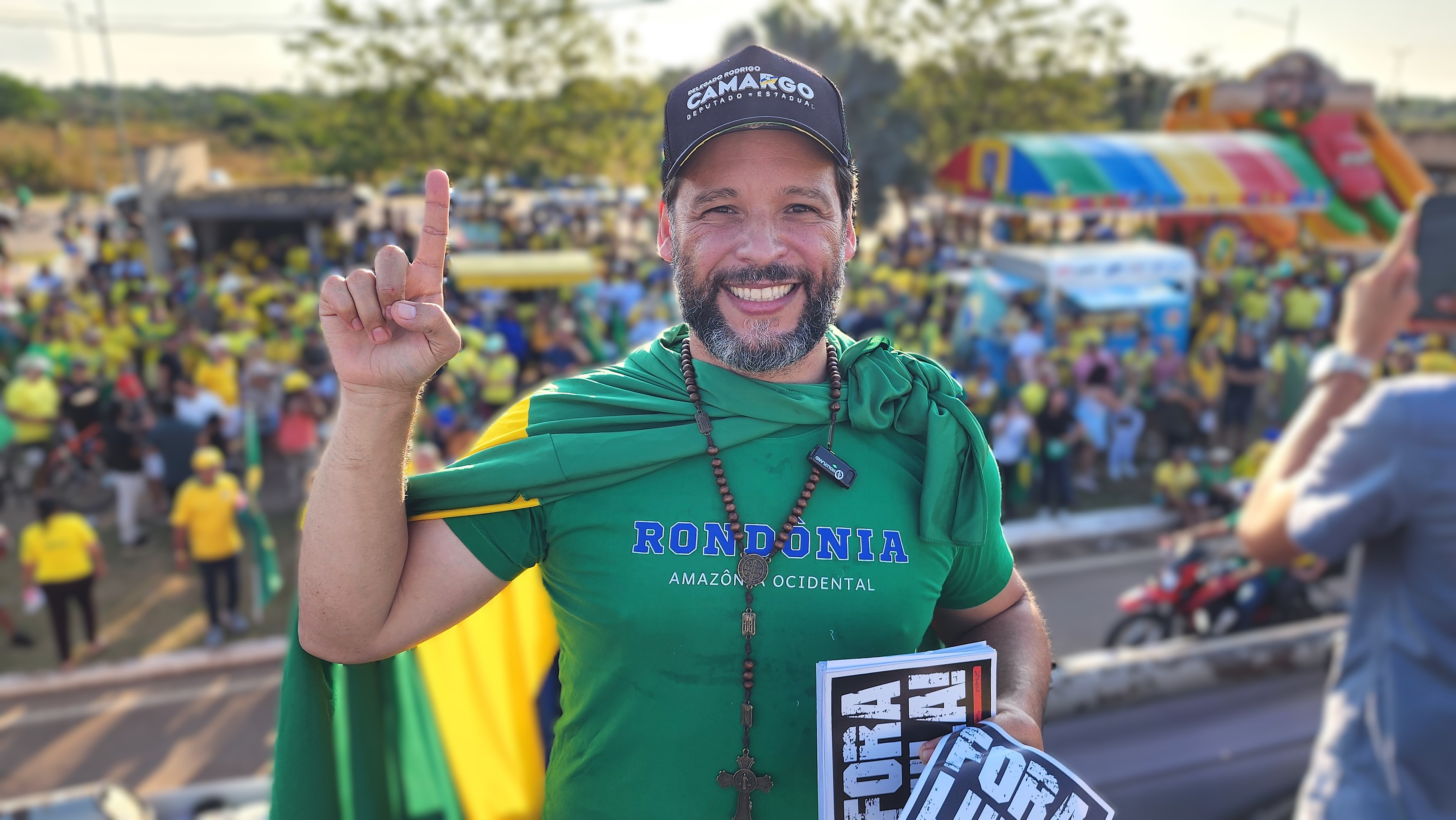 DELEGADO CAMARGO: Deputado participou da manifestação 'Reaja Brasil' em Porto Velho