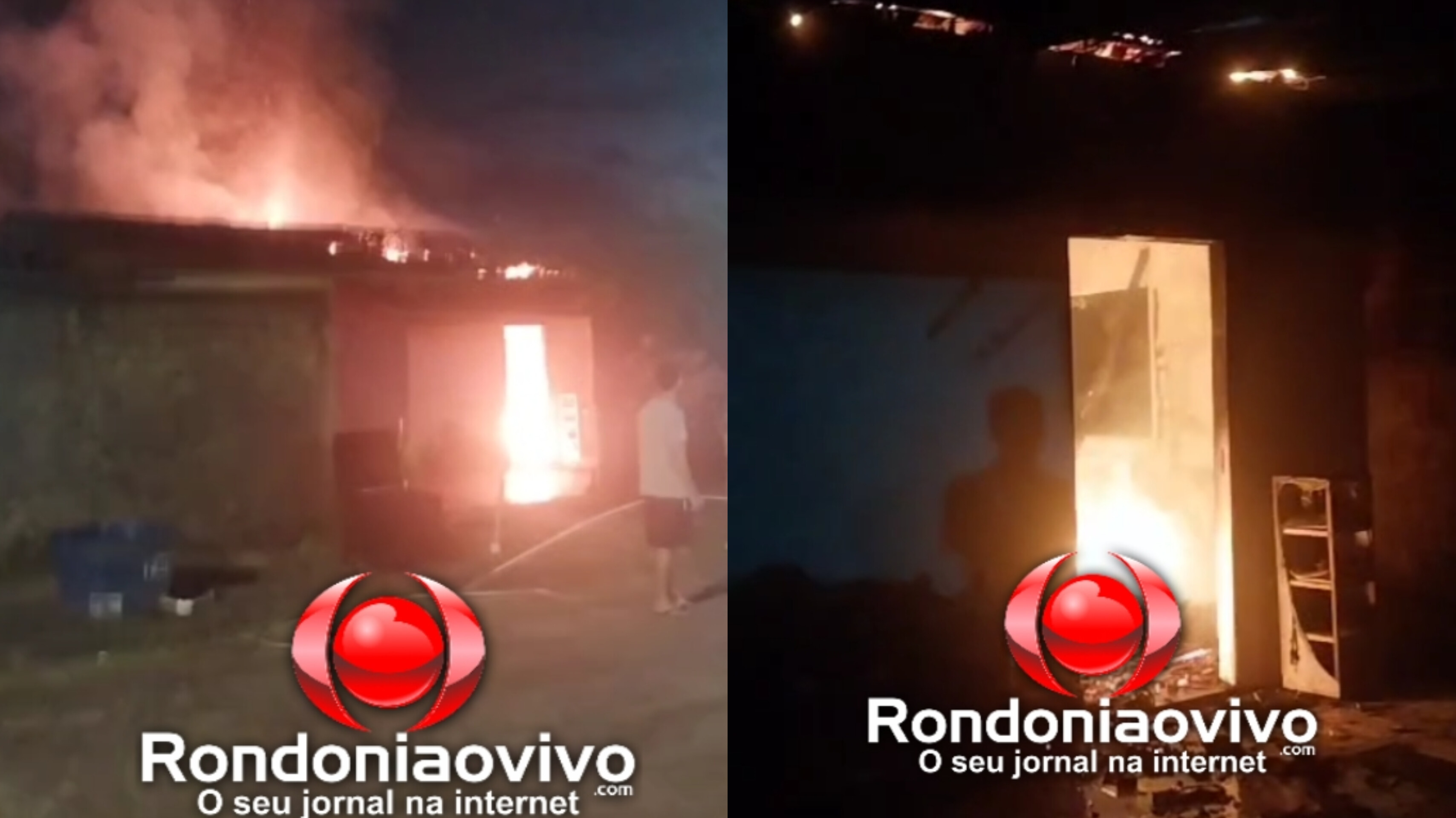 VÍDEO: Residência é destruída por incêndio no bairro Aeroclube