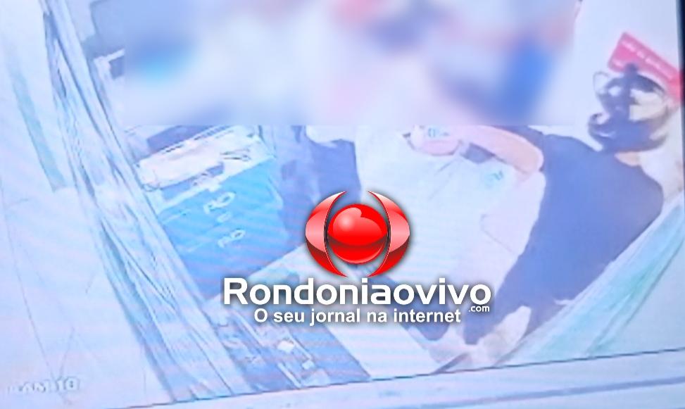 VÍDEO: Bandidos roubam malote de cofre em farmácia na frente de Batalhão da PM