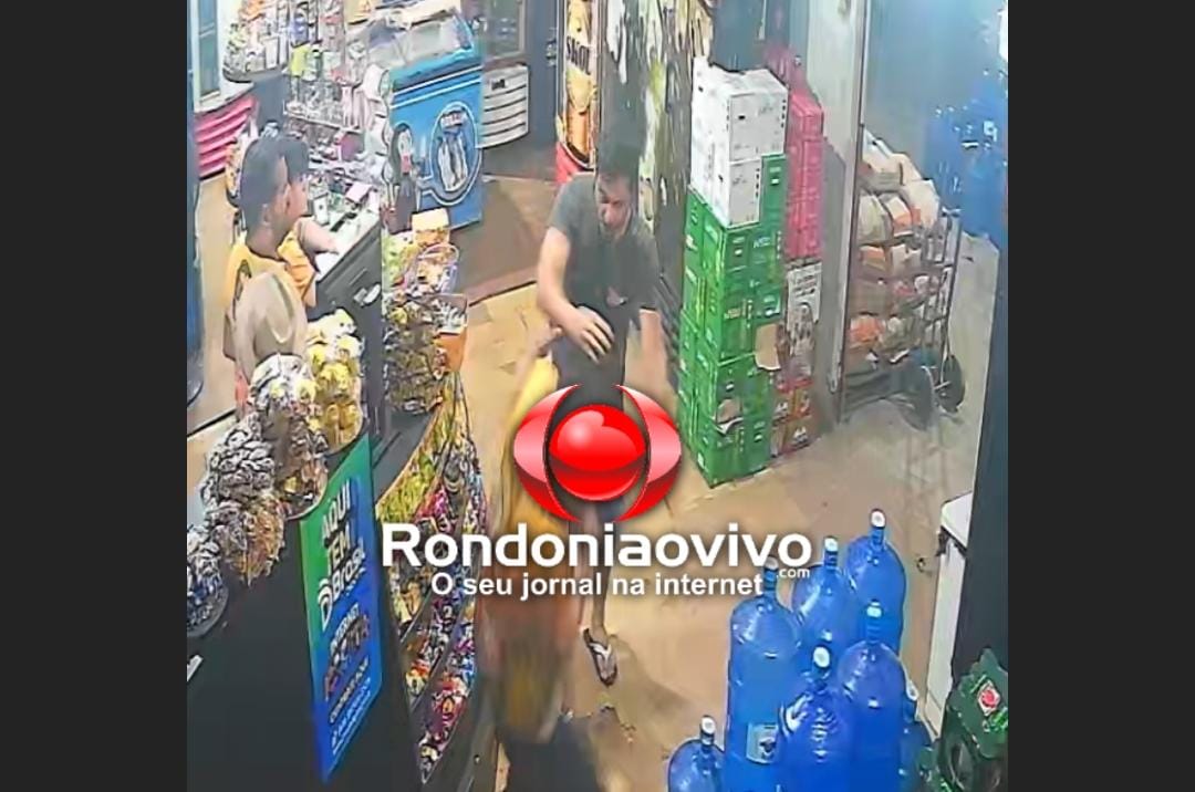 VÍDEO: Homem agride funcionário de distribuidora e faz ameaças