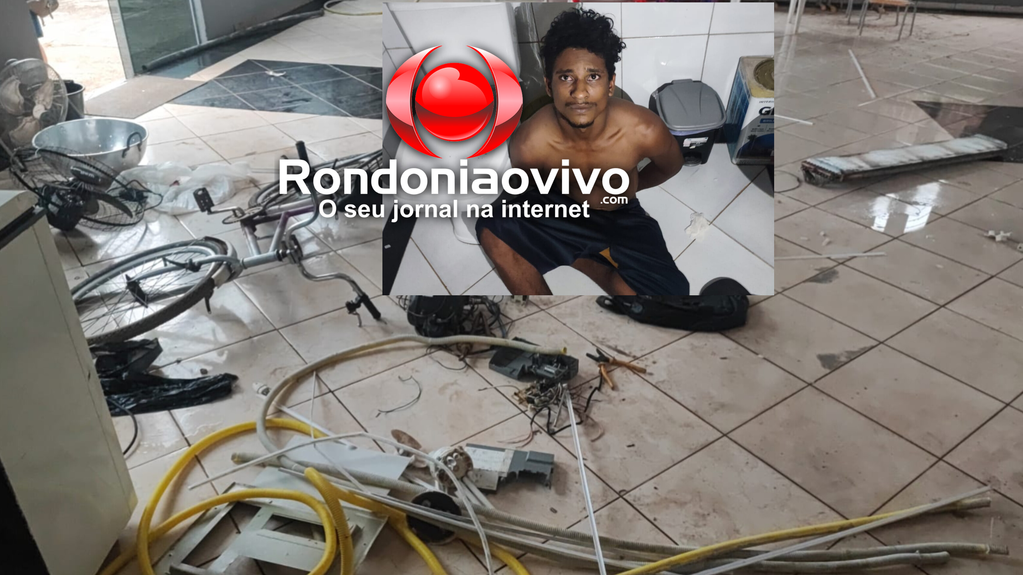 CASTIGADO: Ladrão é preso após causar destruição e furtar fiação e instrumentos de igreja