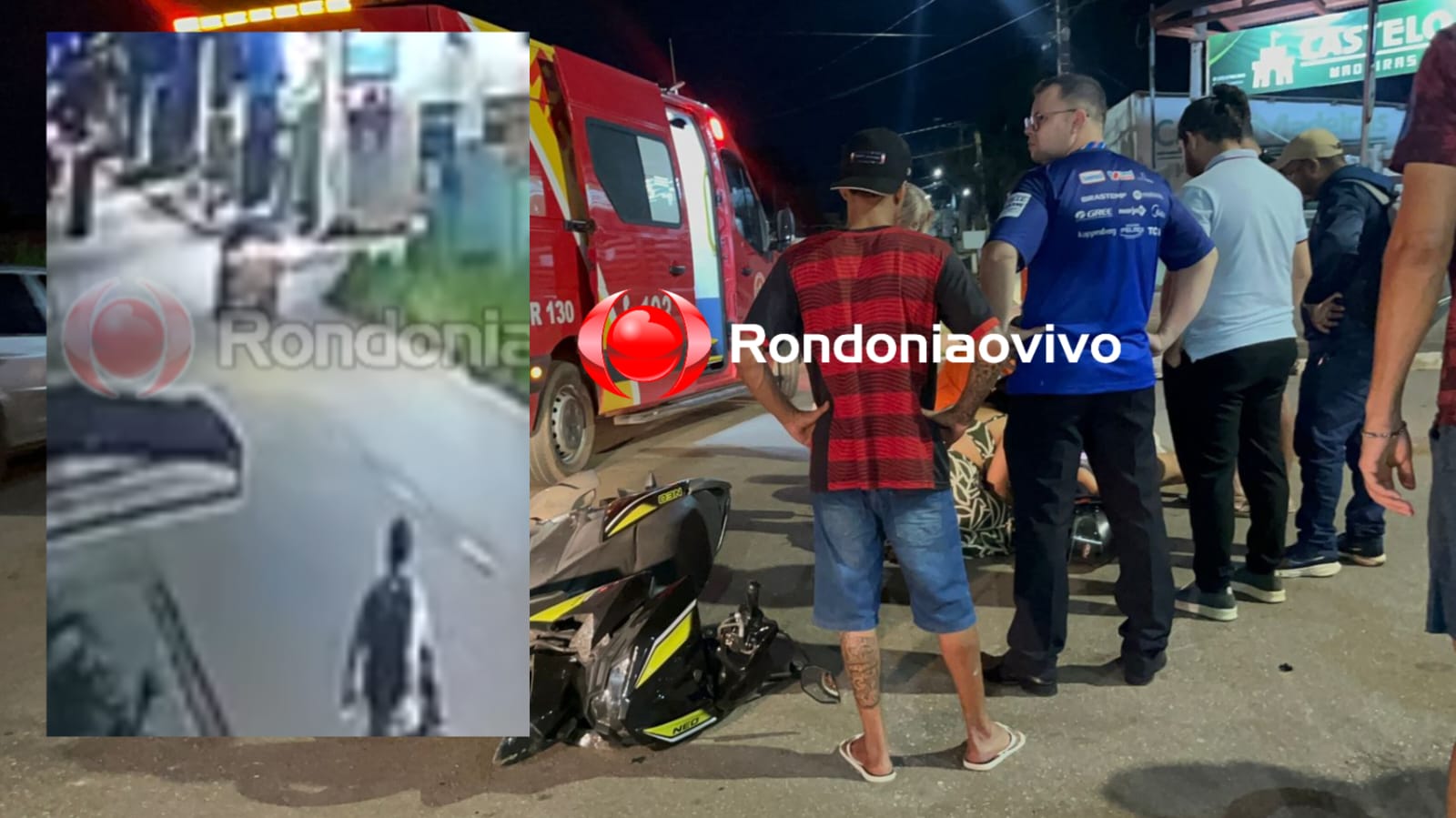 MOTORISTA FUGIU: Vídeo mostra acidente que deixou mulher em estado grave