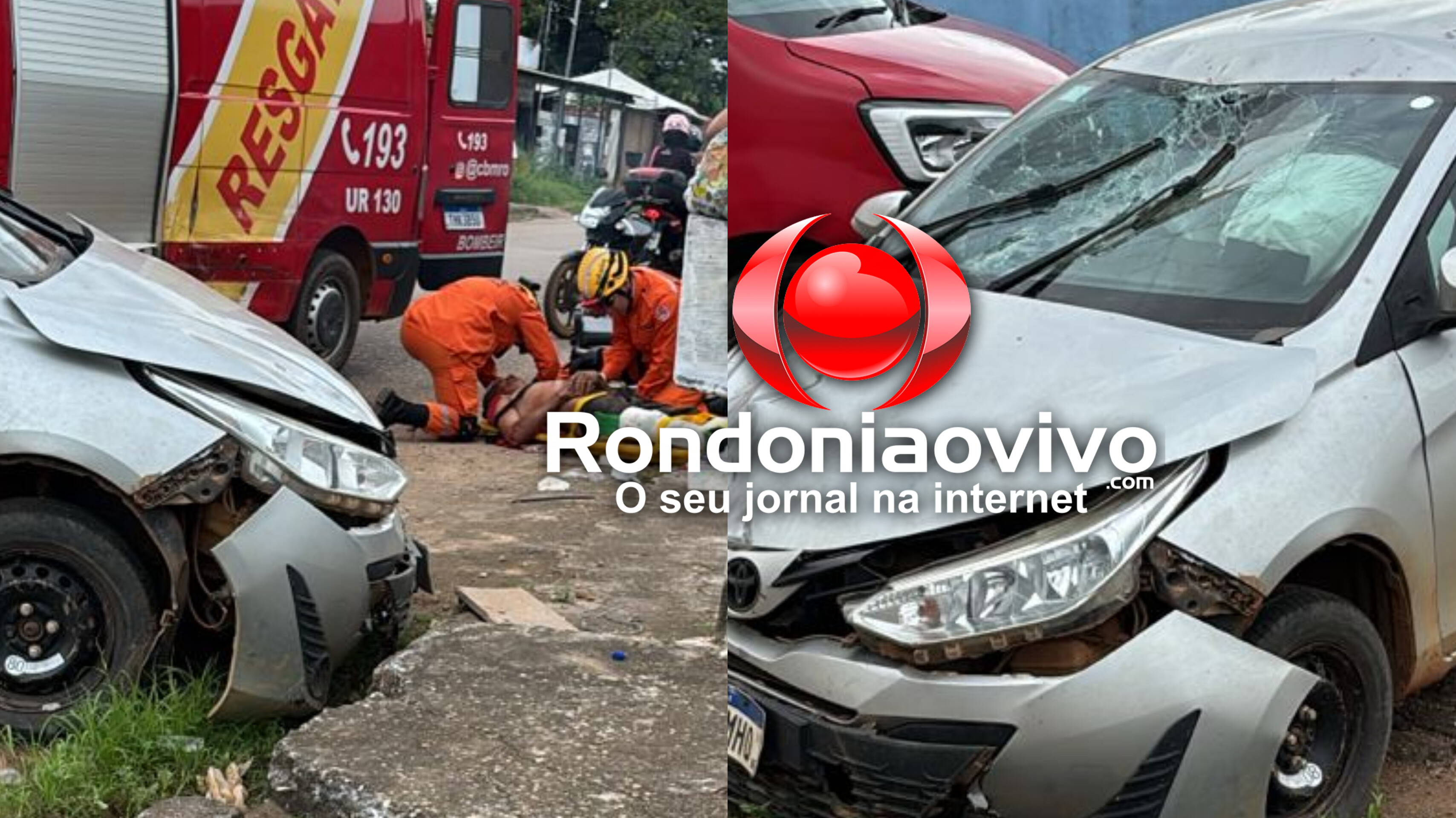 VÍDEO: Motociclista sofre fratura exposta em grave acidente
