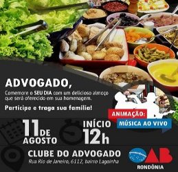 OAB convida profissionais para almoço em comemoração ao “Dia do Advogado”