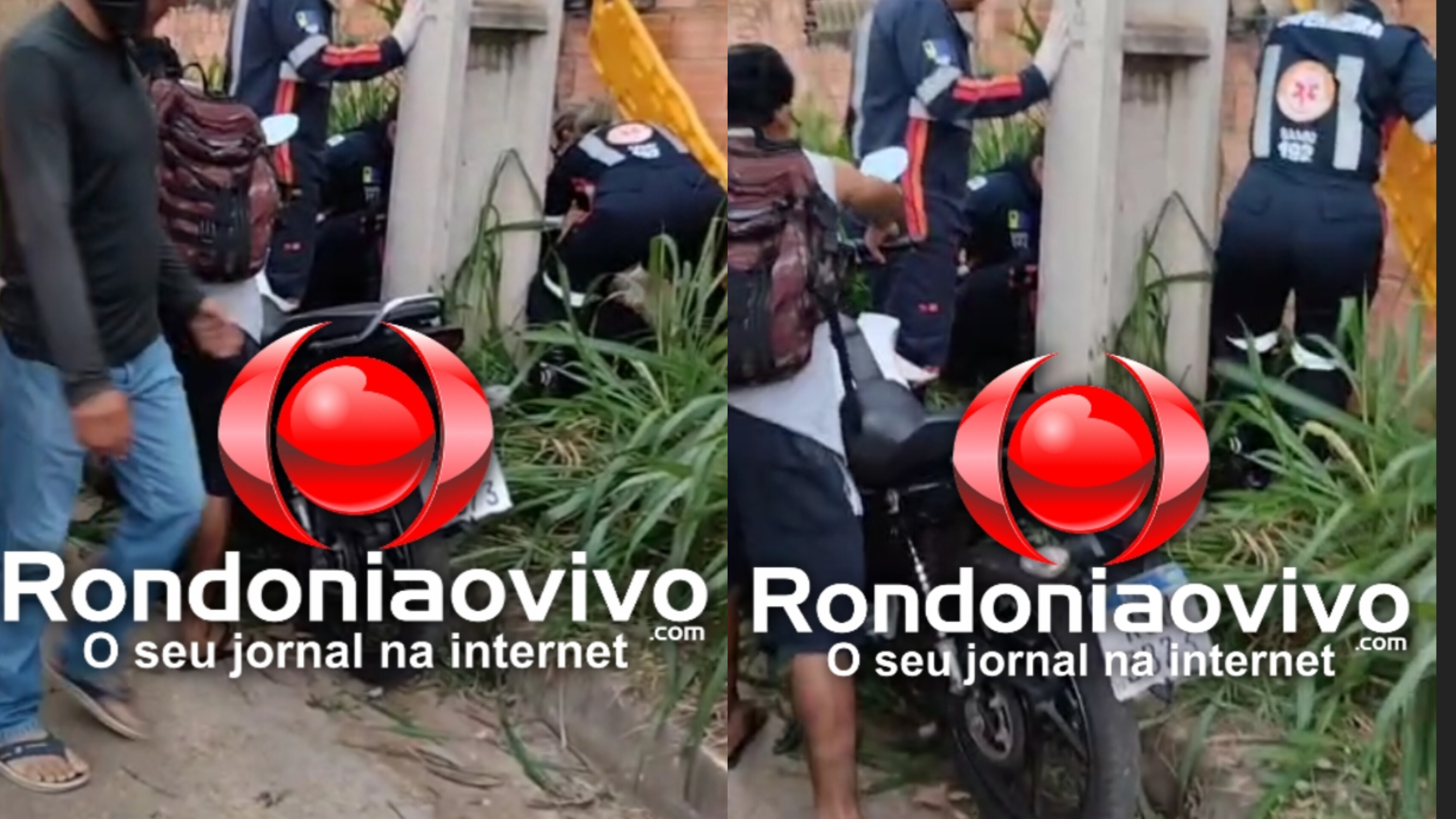 VÍDEO: Motociclista fica em estado gravíssimo após bater contra poste