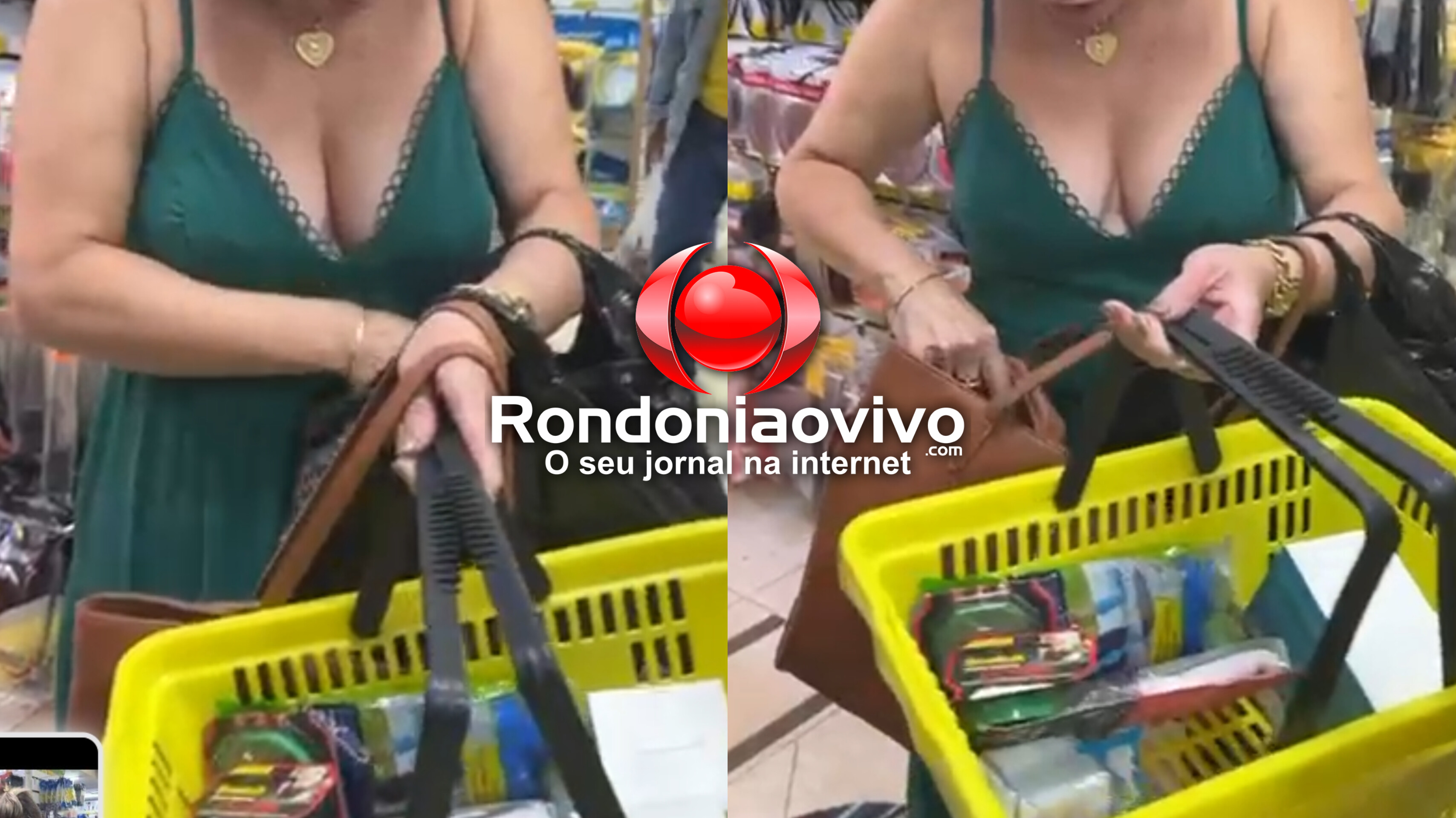 VÍDEO: Mulher 'bem vestida' é flagrada furtando vários objetos na Barbosa da Abunã
