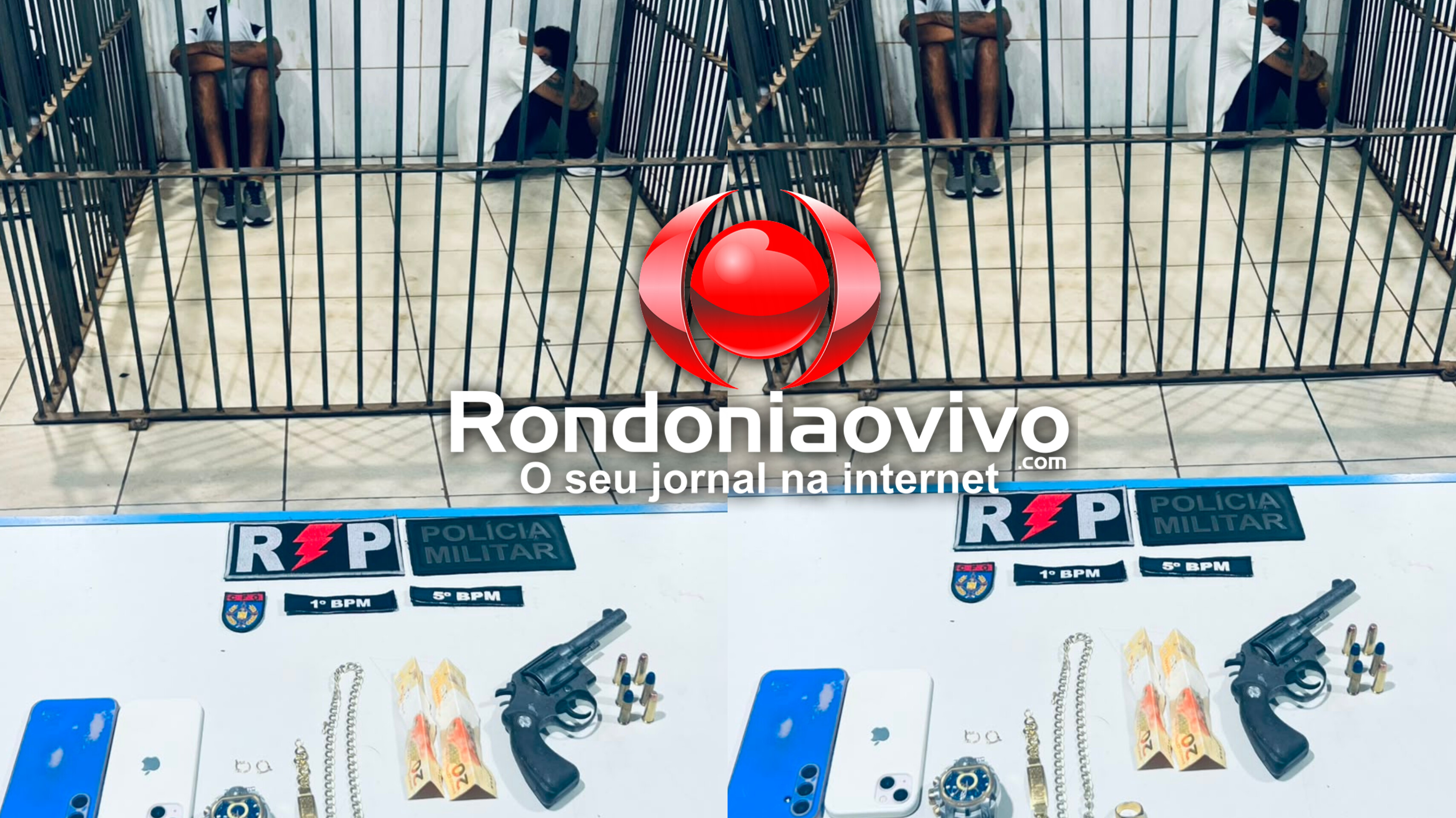 ARMADOS NA DEEP: PM prende dupla com revólver e munições em casa noturna na região Central