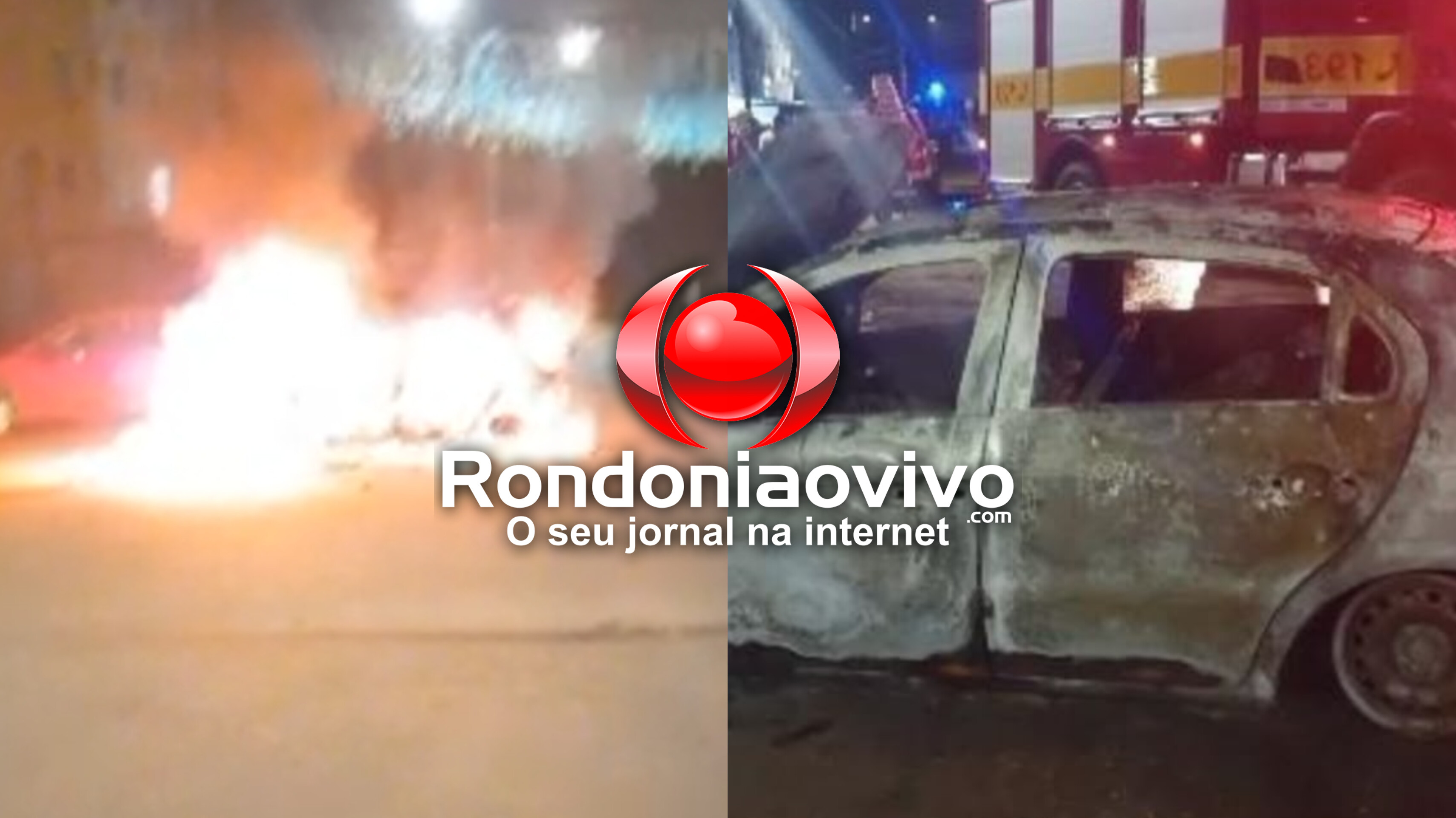 VÍDEO: Criminosos incendeiam carro no condomínio Orgulho do Madeira