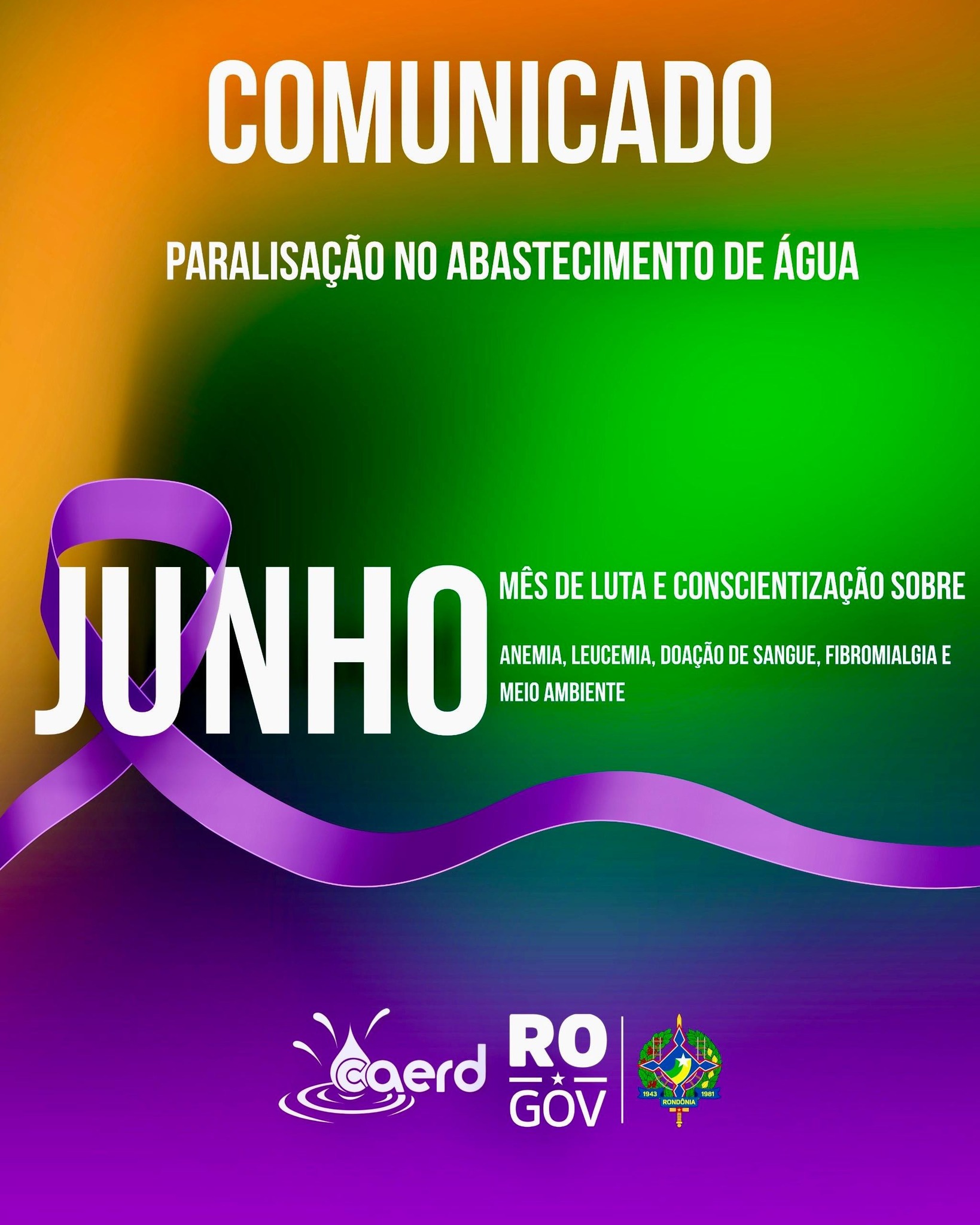 JI-PARANÁ: Interrompido abastecimento da Caerd por causa de rompimento na rede  