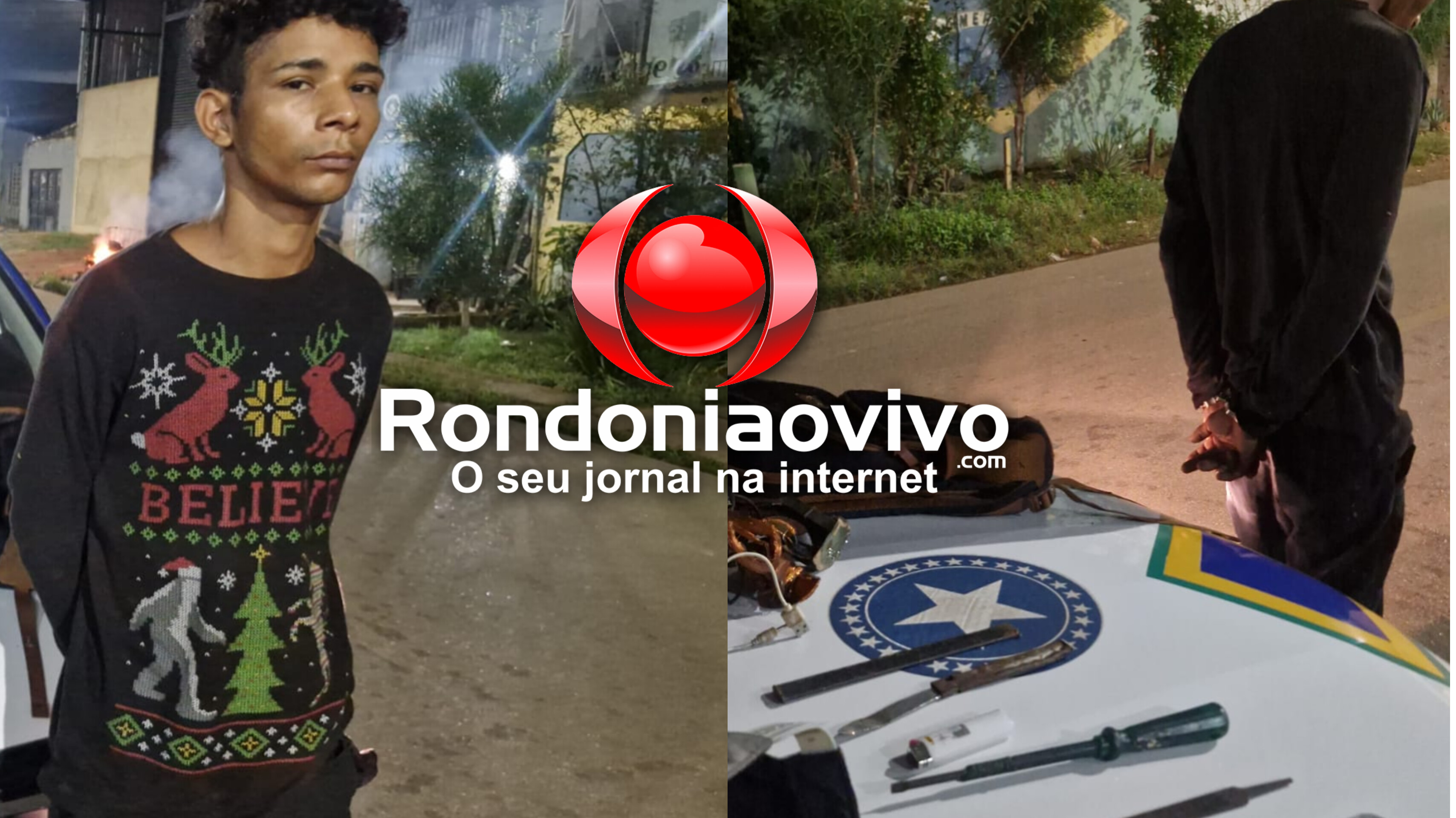 INTERCEPTADO: Foragido é preso com ferramentas de furto durante abordagem em avenida
