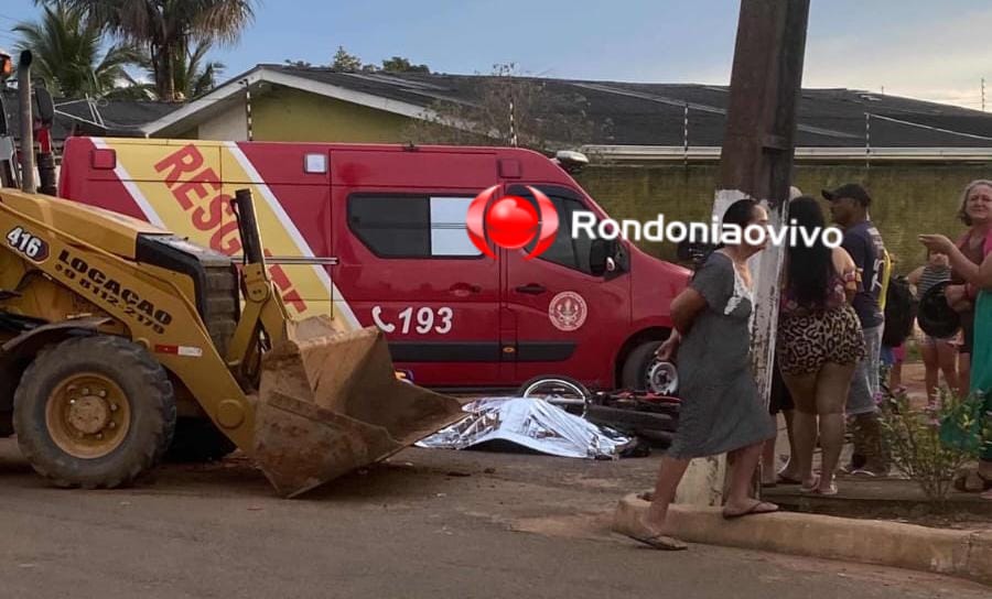 TRAGÉDIA: Motociclista morre após colisão com retroescavadeira no bairro Marcos Freire