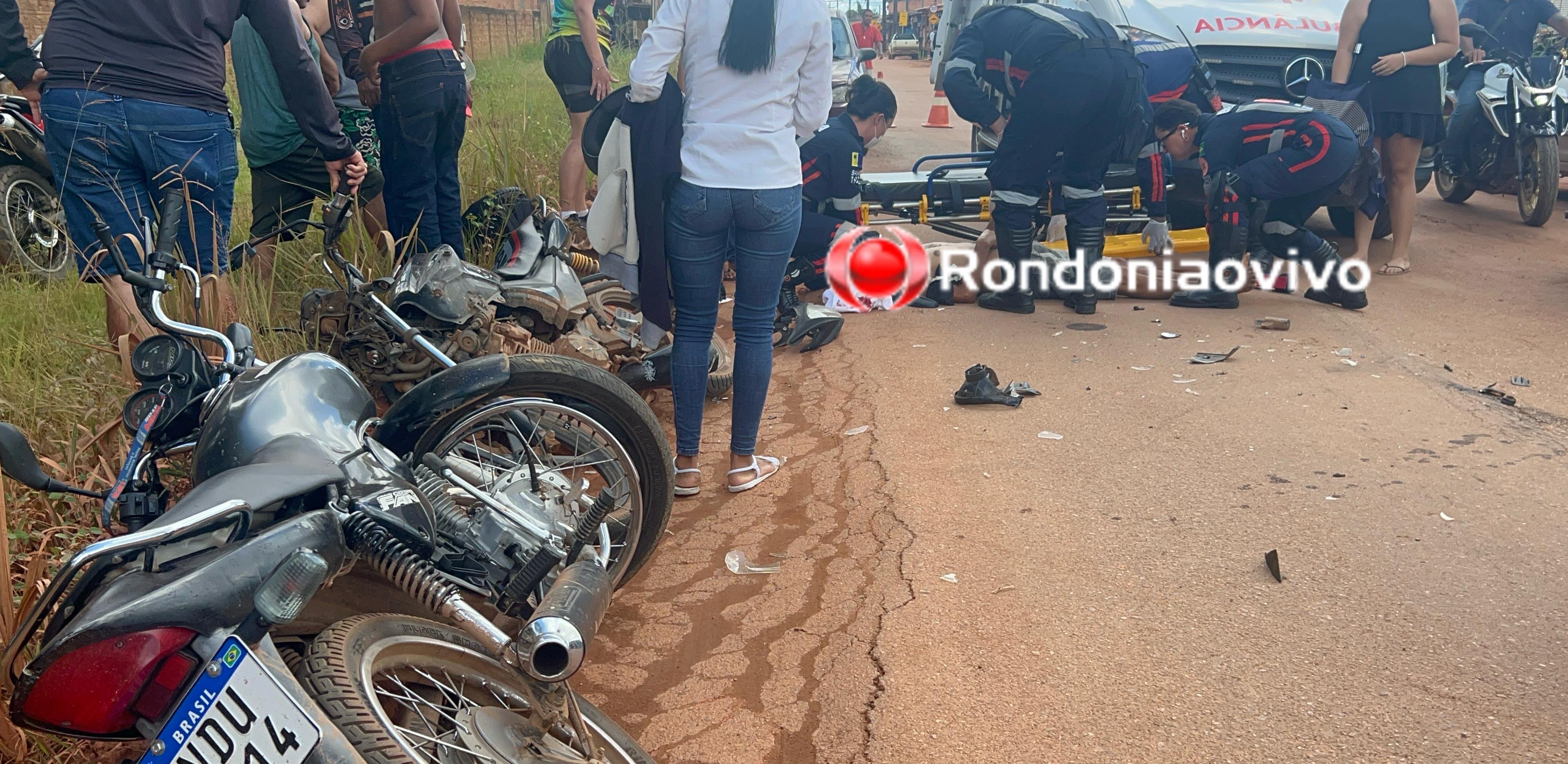 VÍDEO: Motociclista fica inconsciente após violenta colisão frontal