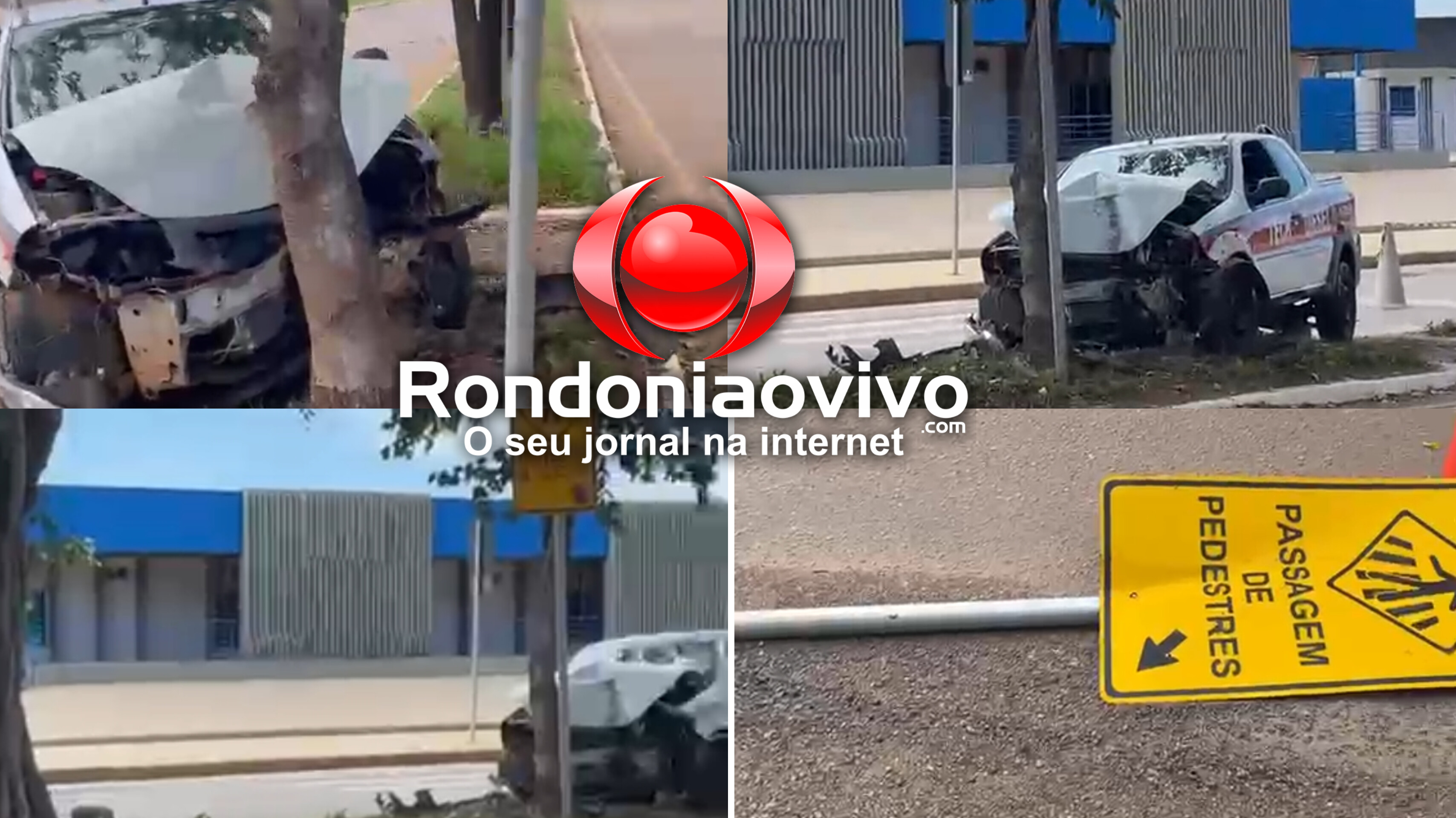 VÍDEO: Funcionário perde o controle de carro da empresa e causa destruição na Guaporé