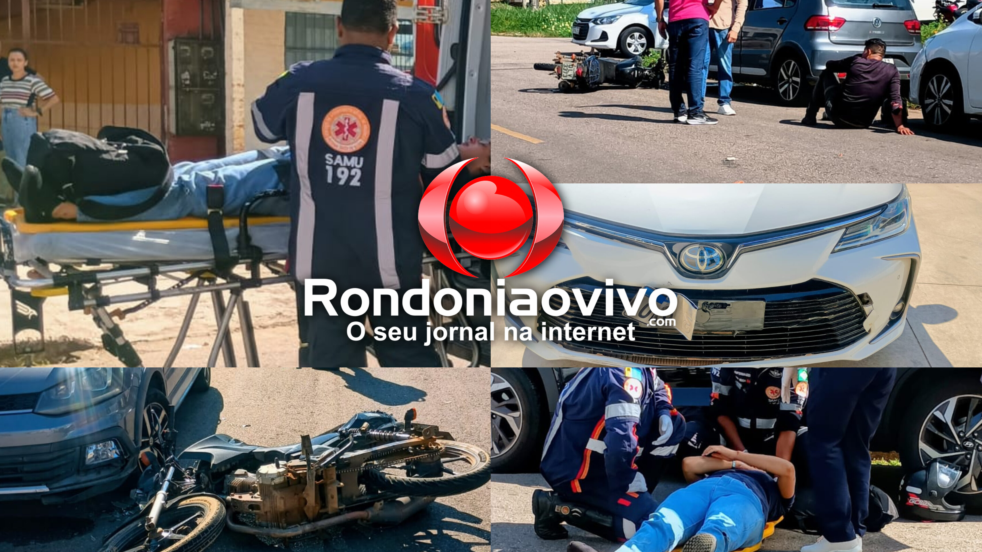 VÍDEO: Moto app e passageira ficam feridos em grave acidente entre quatro veículos