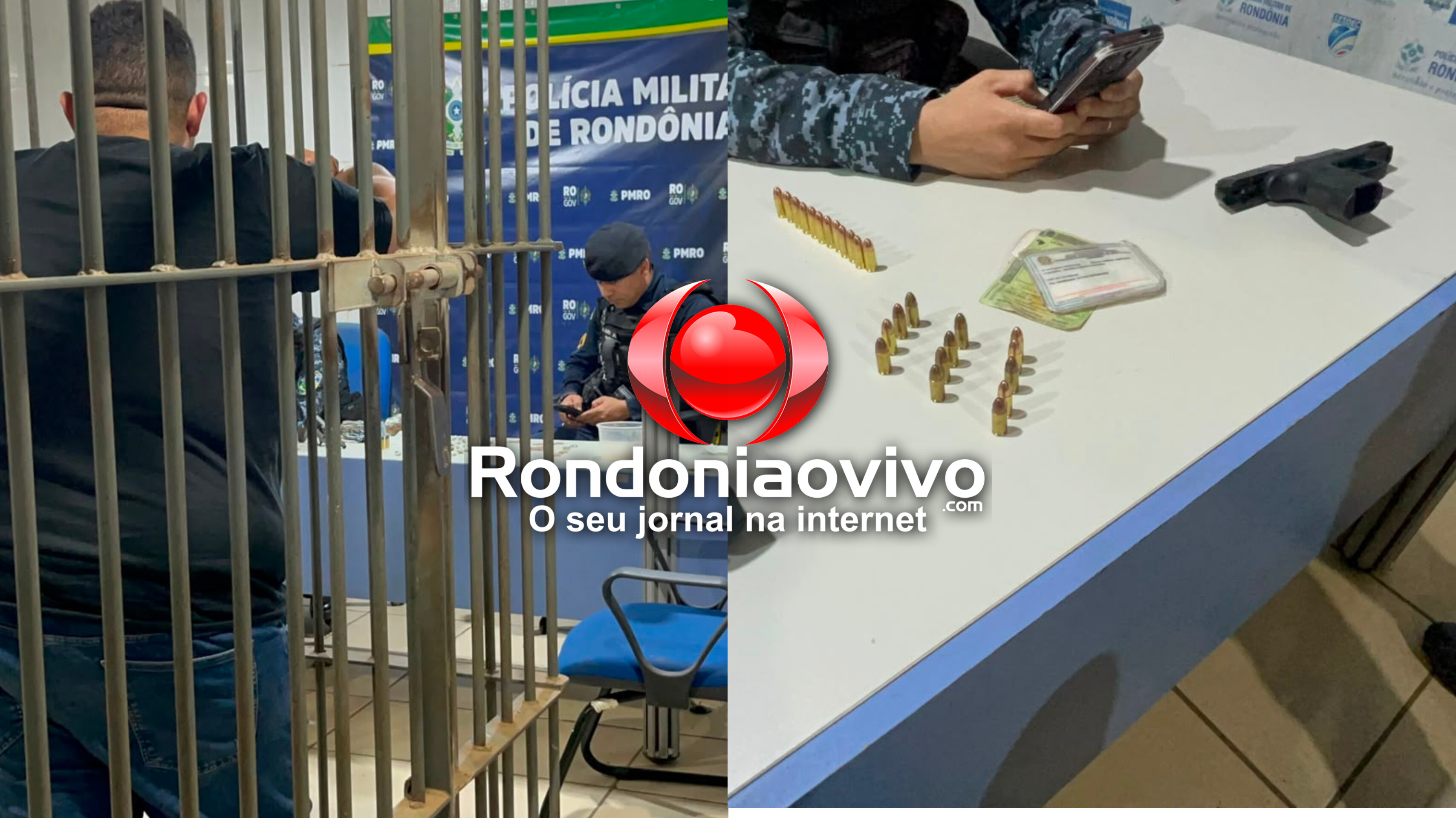 NO CARRO: Homem é preso com pistola 9mm durante abordagem da Força Tática na zona Sul 