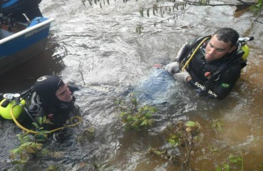 VILHENA - Corpo de índio afogado no rio pimenta é localizado pelos bombeiros – Fotos