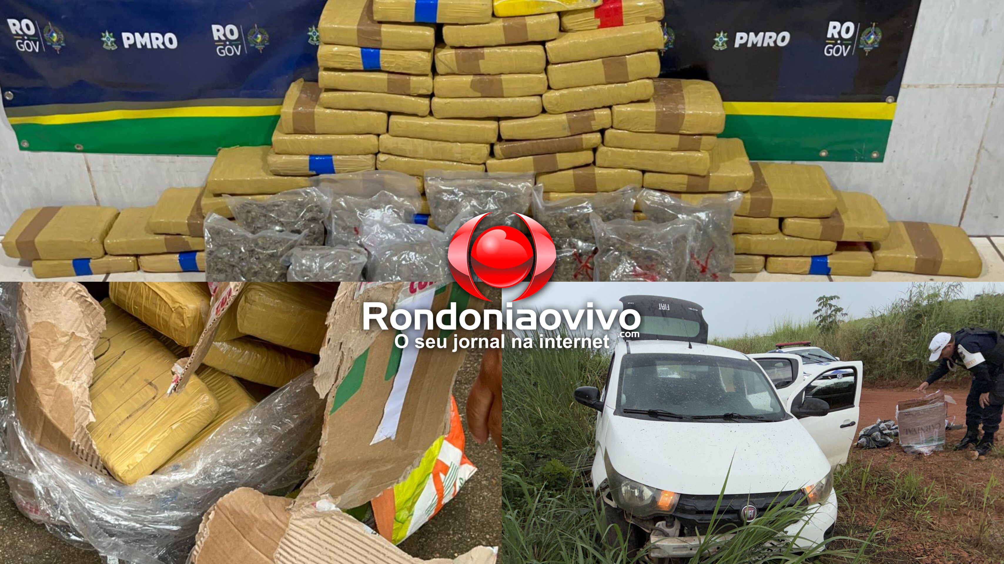 URGENTE: Criminoso é baleado e flagrado com vários tabletes de drogas após perseguição