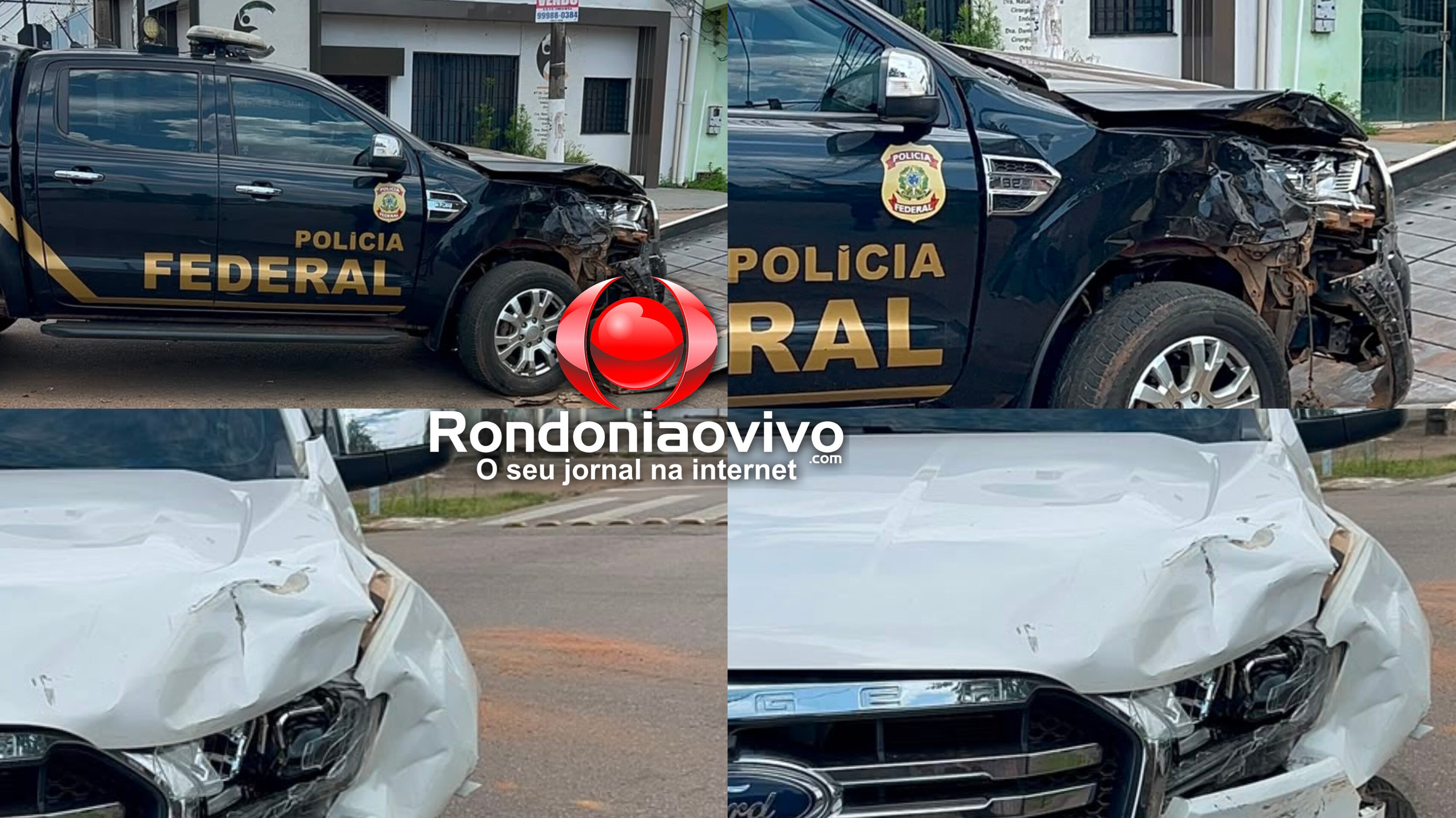 VÍDEO: Viatura da Polícia Federal avança preferencial e provoca acidente