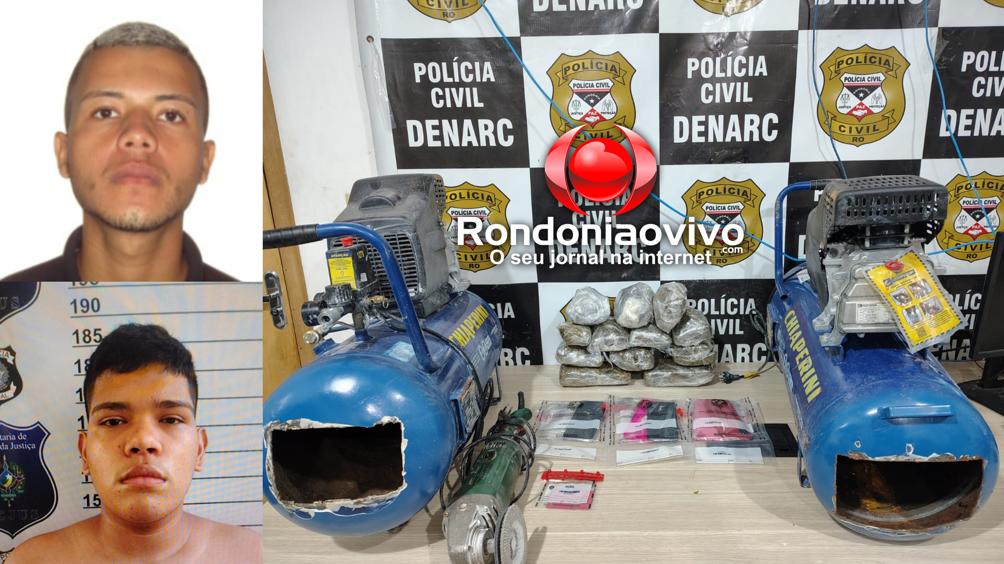 AÇÃO DO DENARC: Criminosos do CV são presos com quase 10 quilos de drogas