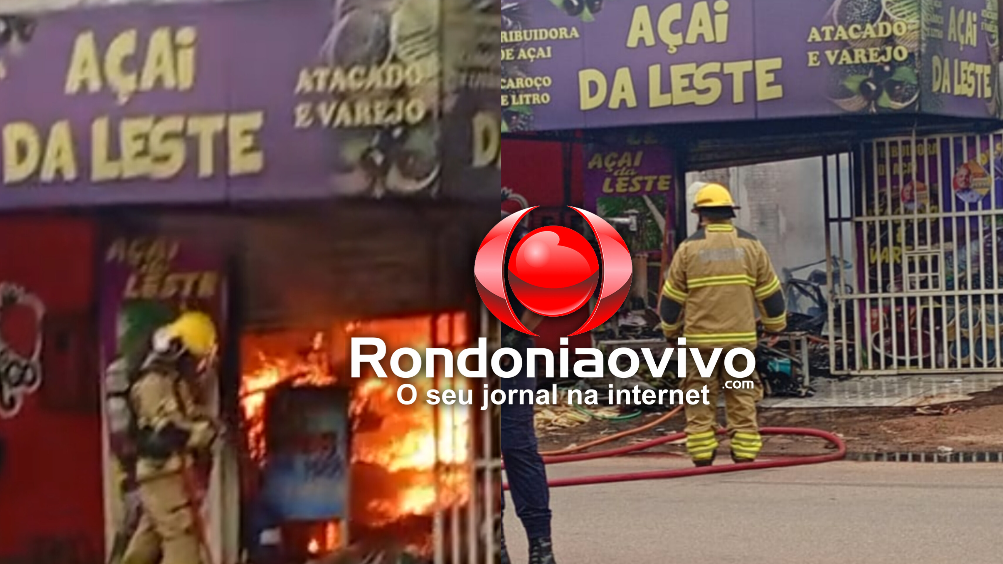 URGENTE: Comércio de açaí é destruído por incêndio na Avenida Amazonas
