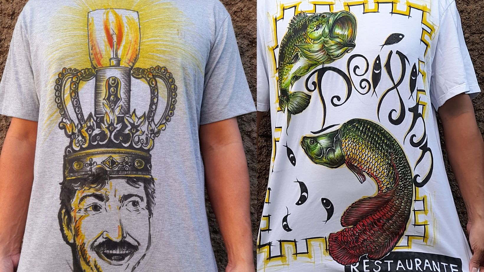 BERAKILAS: Artista retrata em camisetas, por meio de desenhos, estilo nortista beradero