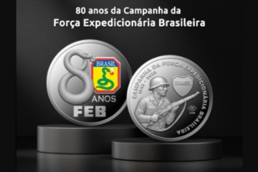 COLECIONADORES: Casa da Moeda lança medalha comemorativa pelos 80 anos da FEB 
