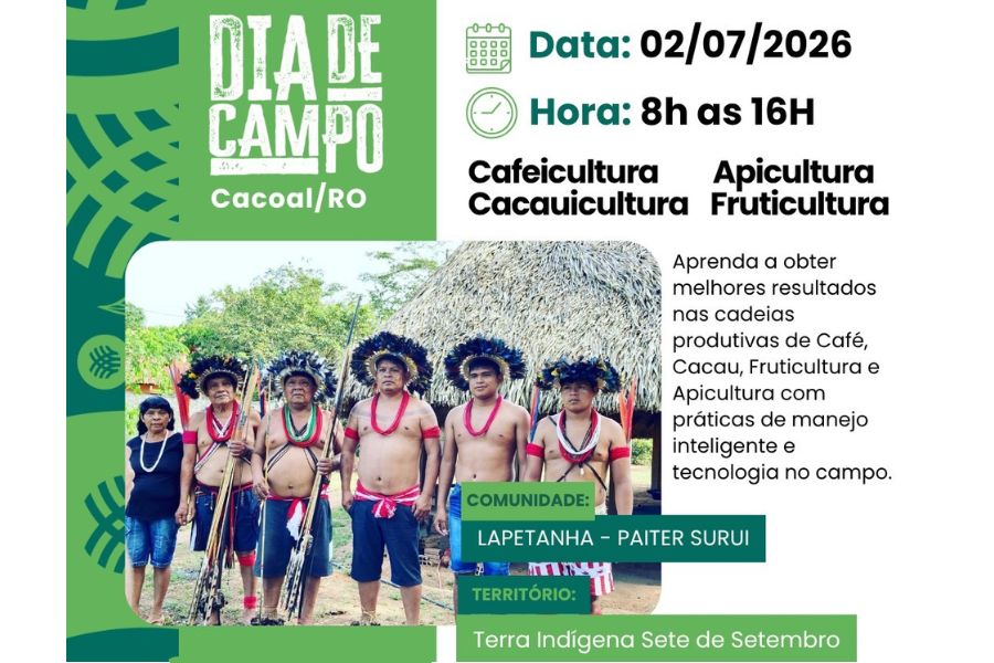 AGRICULTURA: SENAR/RO realiza Dia de Campo em terra indígena para impulsionar café, cacau 