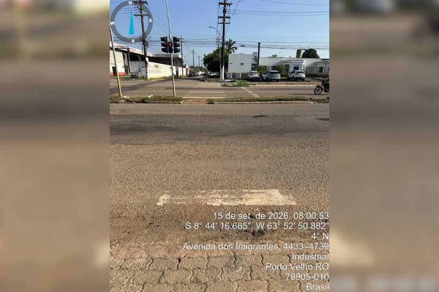 PERIGO NA AV. IMIGRANTES: Vereador cobra Semtran por revitalização de faixa de pedestre