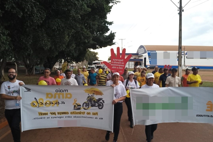 MAIO AMARELO: Campanha 'Paz no Trânsito Começa por Você' mobiliza servidores em todo o estado