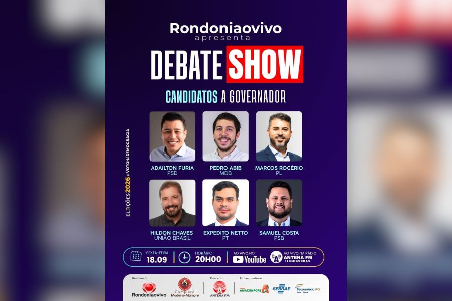 ELEIÇÕES 2026: Rondoniaovivo realiza debate com candidatos ao Governo de Rondônia