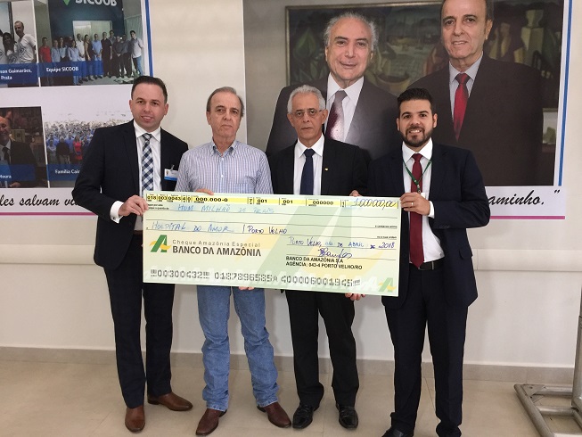 Doação do Banco da Amazônia beneficiará pacientes Hospital de Amor