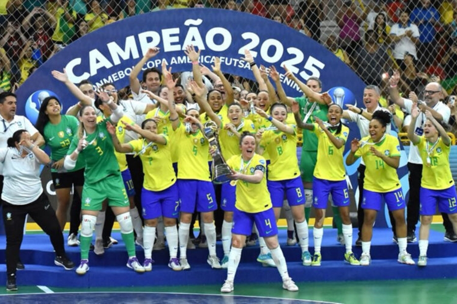 FUTSAL FEMININO: Brasil é campeão da Copa América e segue 100% em participações