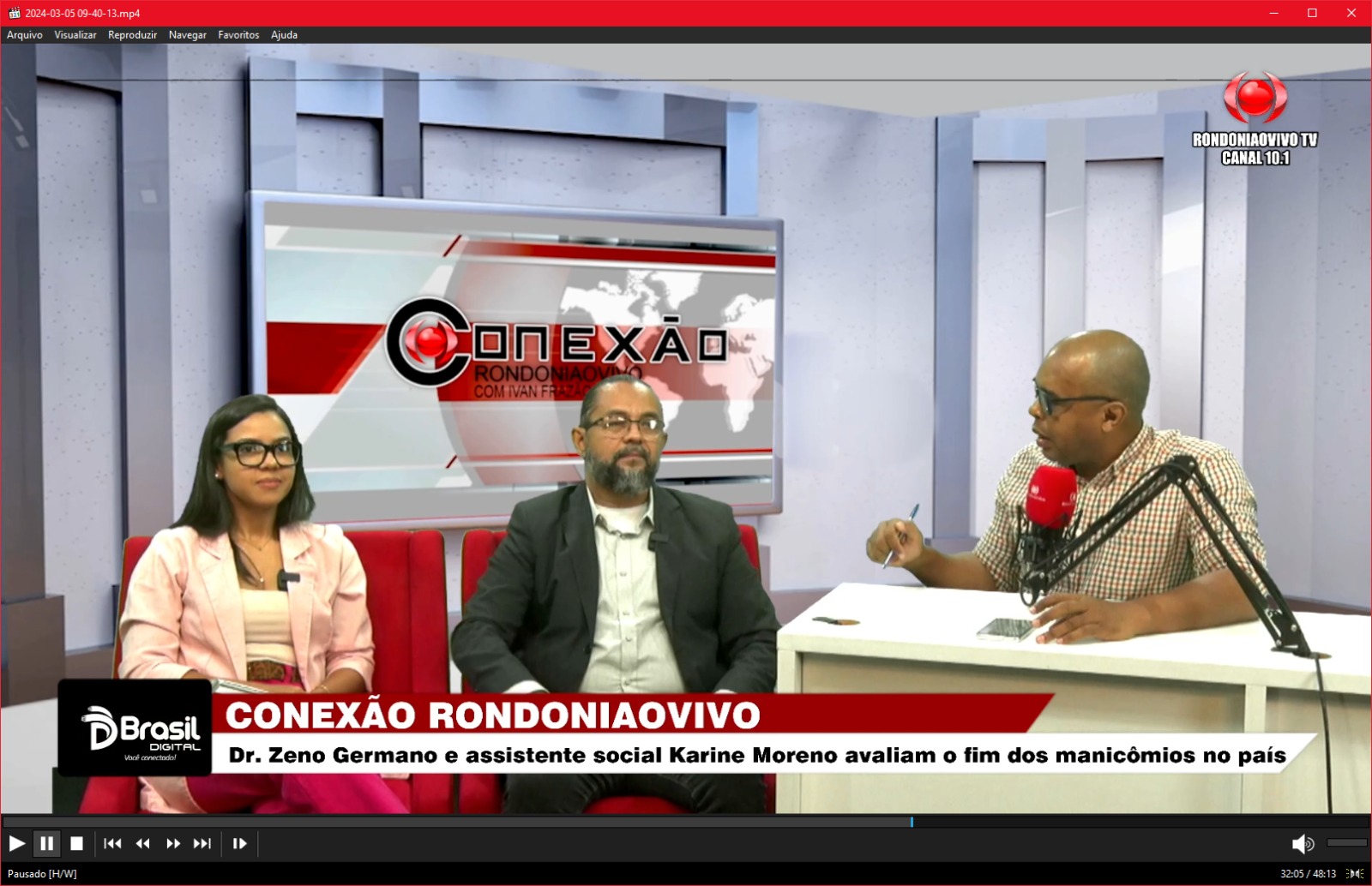 CONEXÃO RONDONIAOVIVO:   Dr. Zeno Germano e assistente social Karine Santo avaliam fim dos manicômios 