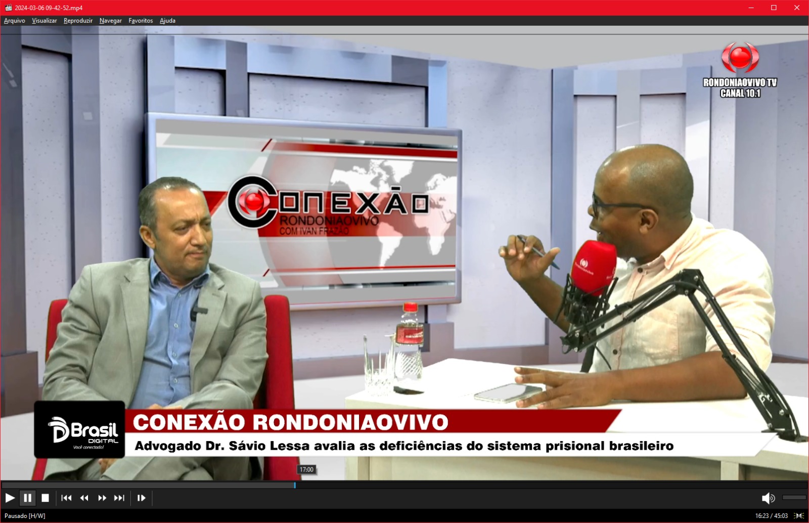 CONEXÃO RONDONIAOVIVO:   Advogado Dr. Sávio Lessa avalia as deficiências do sistema prisional brasileiro