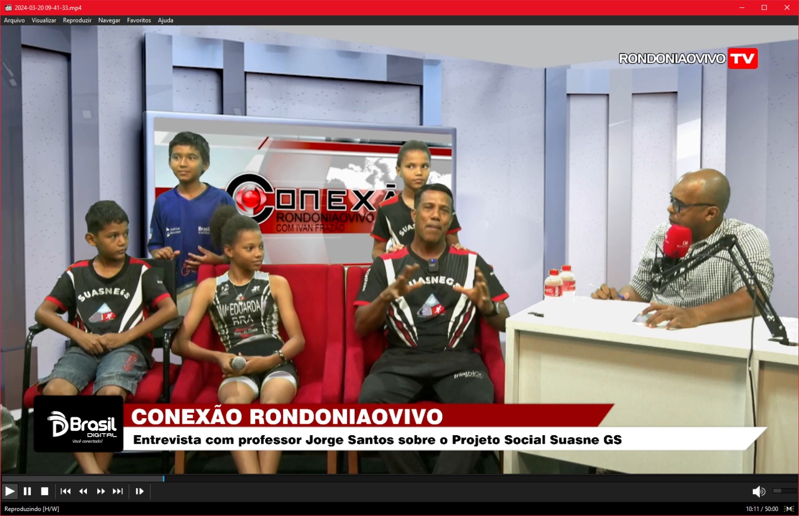 CONEXÃO RONDONIAOVIVO:   Entrevista com professor Jorge Santos sobre o Projeto Social Suasne GS