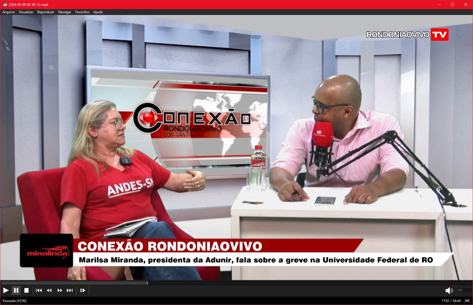 CONEXÃO RONDONIAOVIVO:   Marilsa Miranda, pres. da Adunir, fala da greve na Universidade Federal de RO