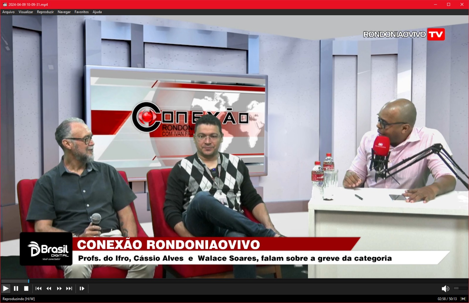 CONEXÃO RONDONIAOVIVO: Profs Walace Soares e Cassio Alves, explicam os motivos da greve no Ifro 