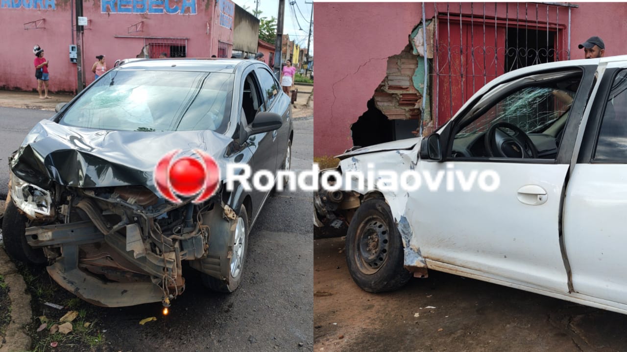 INVADIU: Três pessoas ficam com ferimentos após grave batida entre carros
