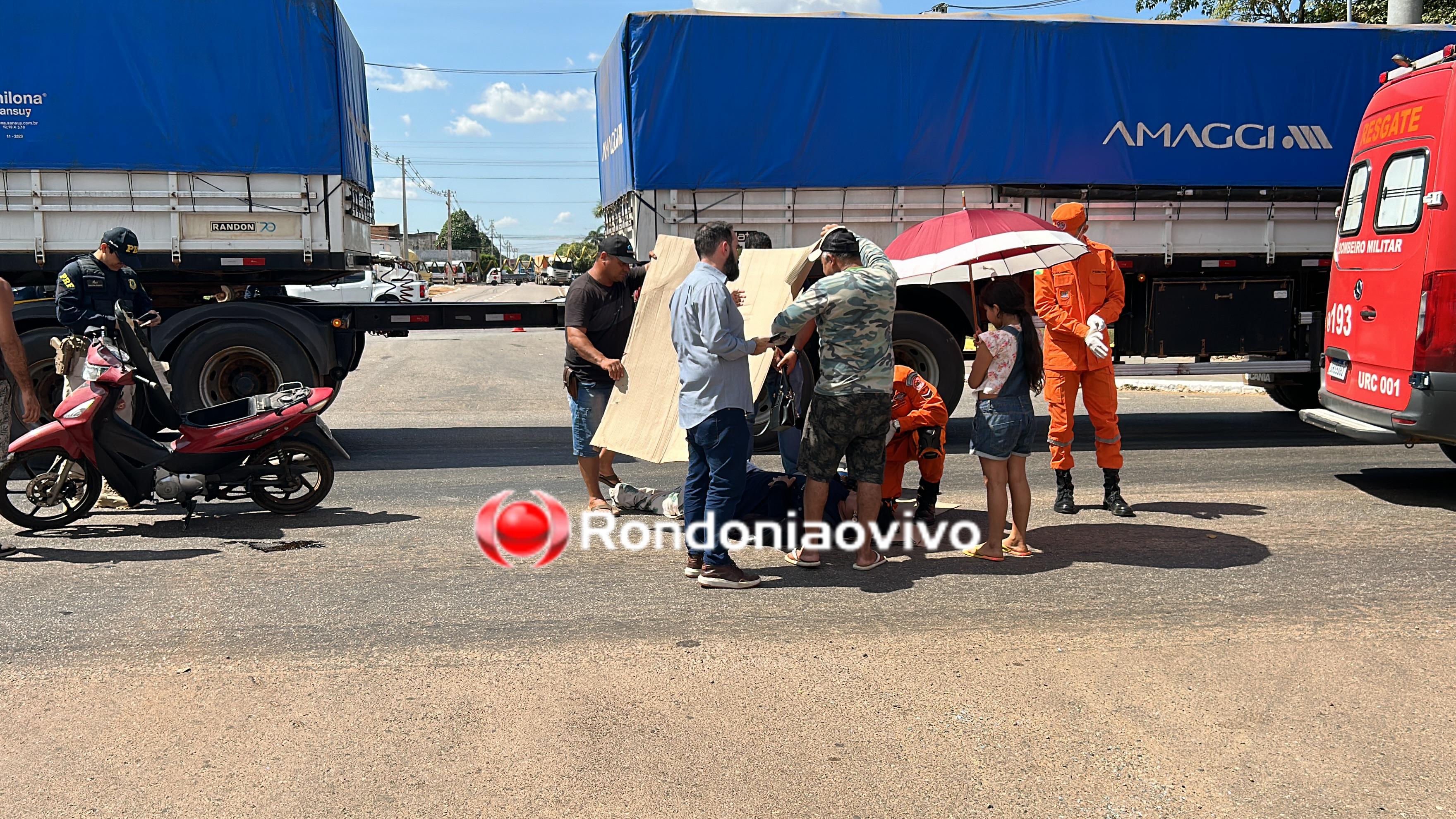 URGENTE: Mulher fica gravemente ferida em acidente na Jorge Teixeira